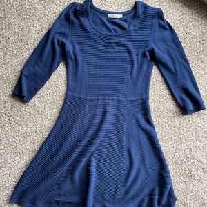 Textured Blue Womens Dress